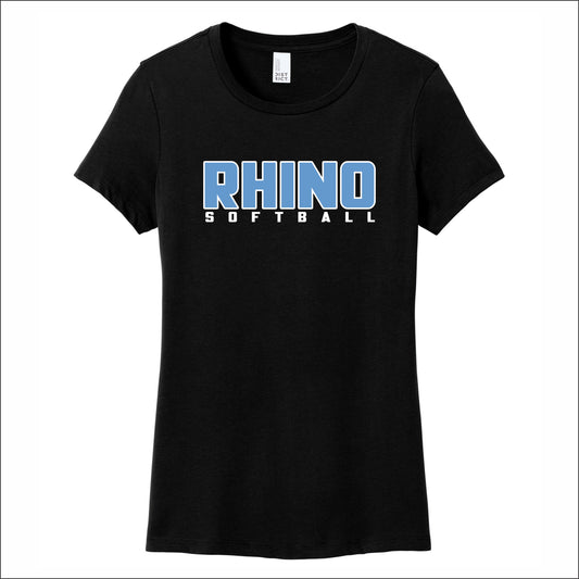 Rhino Softball Ladies Perfect T-shirt - Design A