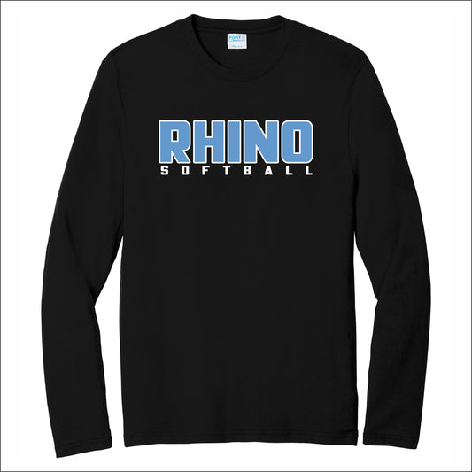 Rhino Softball Fan Favorite Long Sleeve Blend Tee - Design A