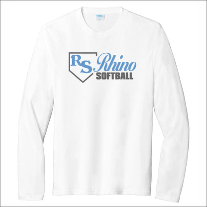 Rhino Softball Fan Favorite Long Sleeve Blend Tee - Design B
