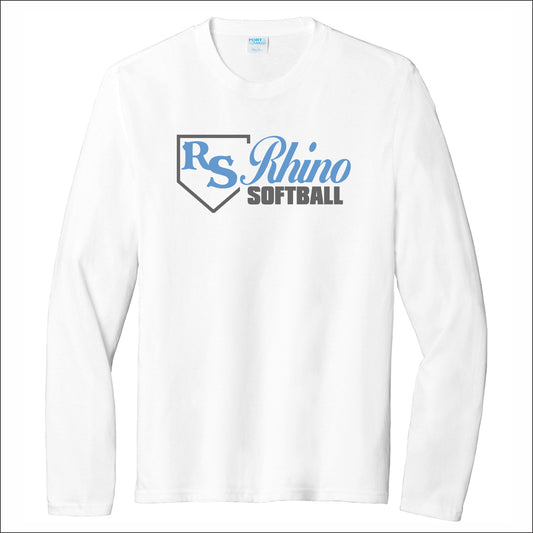 Rhino Softball Fan Favorite Long Sleeve Blend Tee - Design B