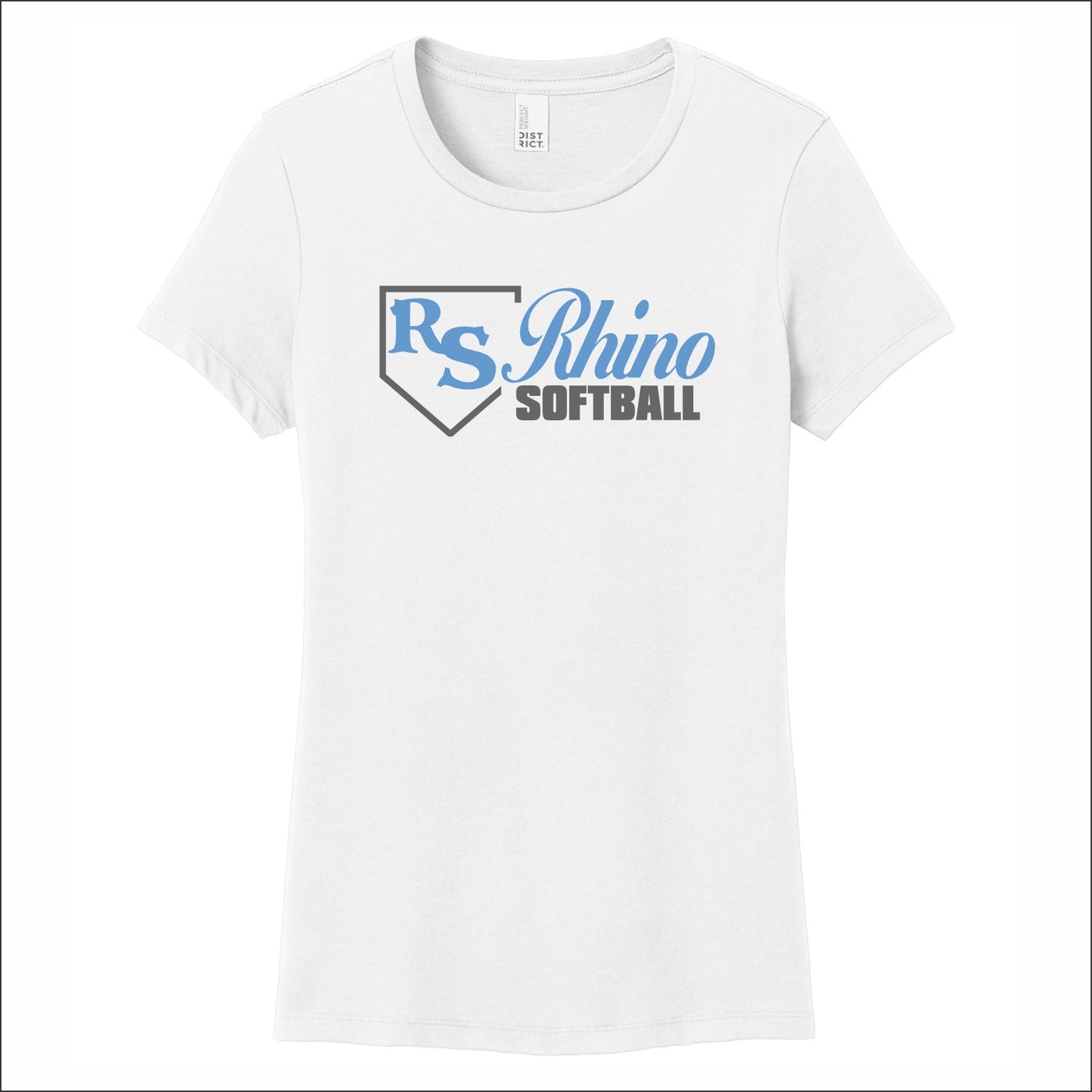 Rhino Softball Ladies Perfect T-shirt - Design B