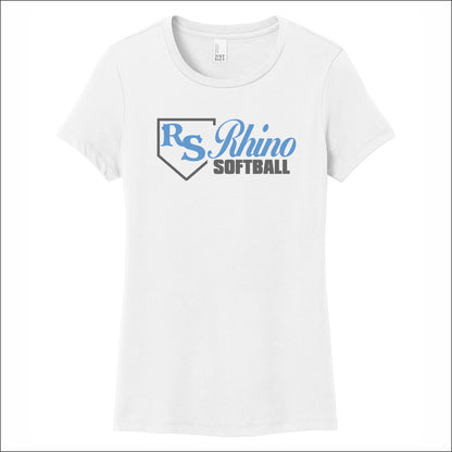 Rhino Softball Ladies Perfect T-shirt - Design B