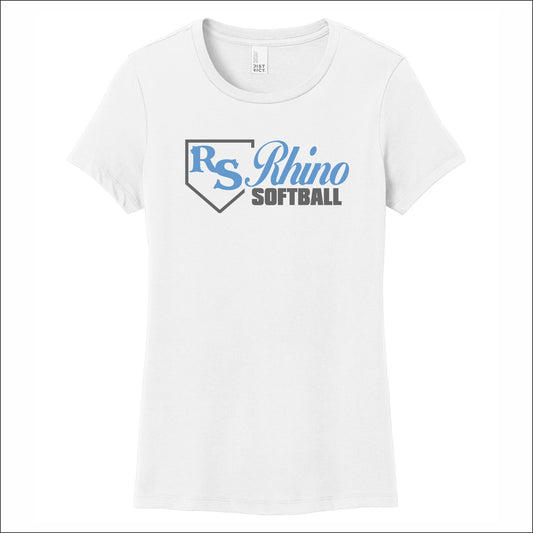 Rhino Softball Ladies Perfect T-shirt - Design B