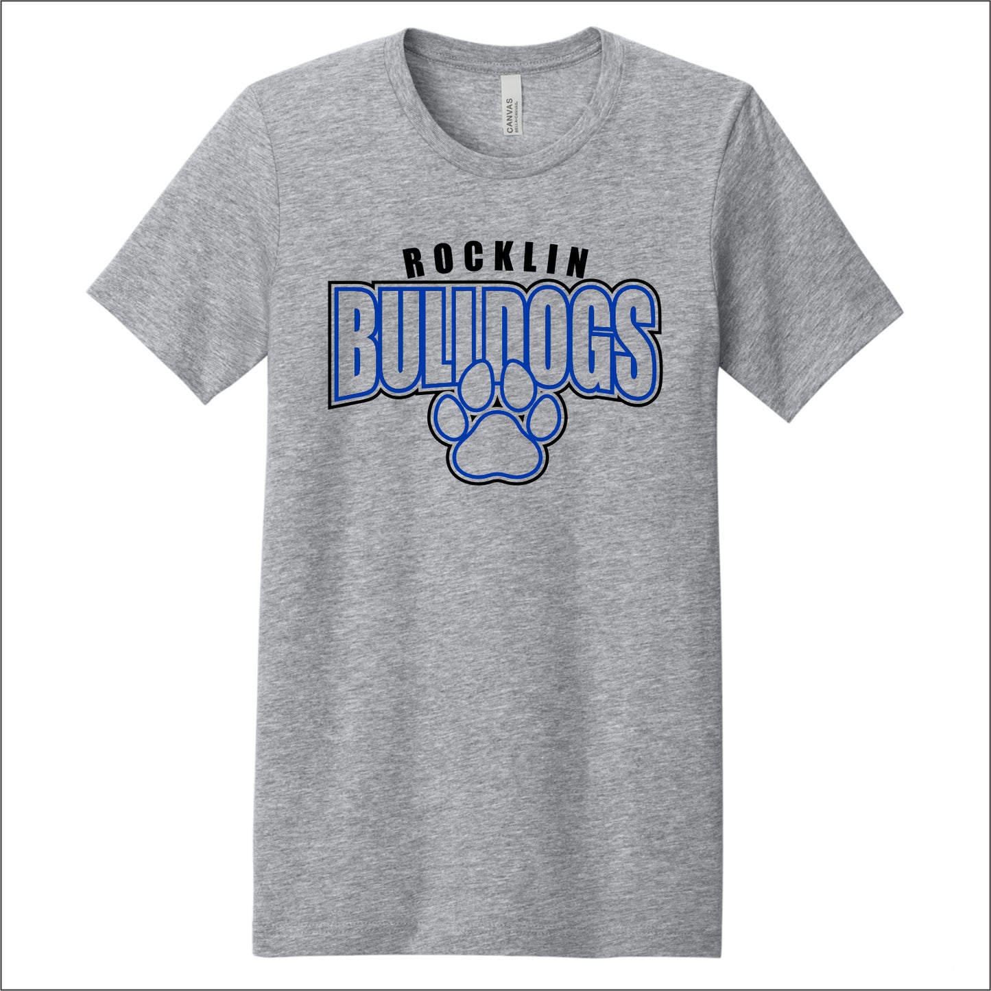 Rocklin Elem Heathered Soft Jersey Short Sleeve T-shirt - Design B
