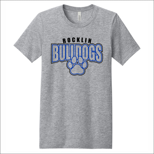 Rocklin Elem Heathered Soft Jersey Short Sleeve T-shirt - Design B