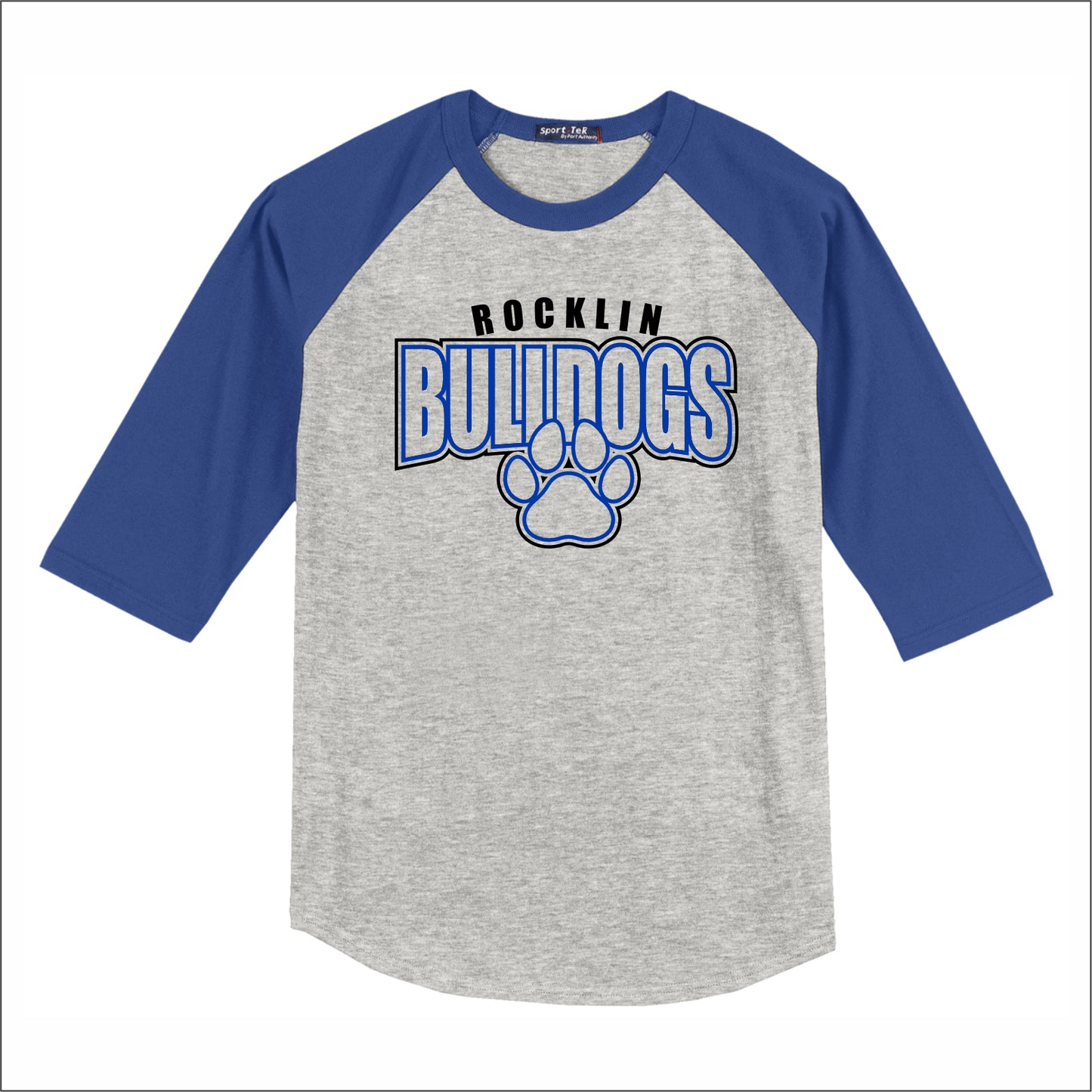Rocklin Elem 3/4 Sleeve Baseball T-shirt