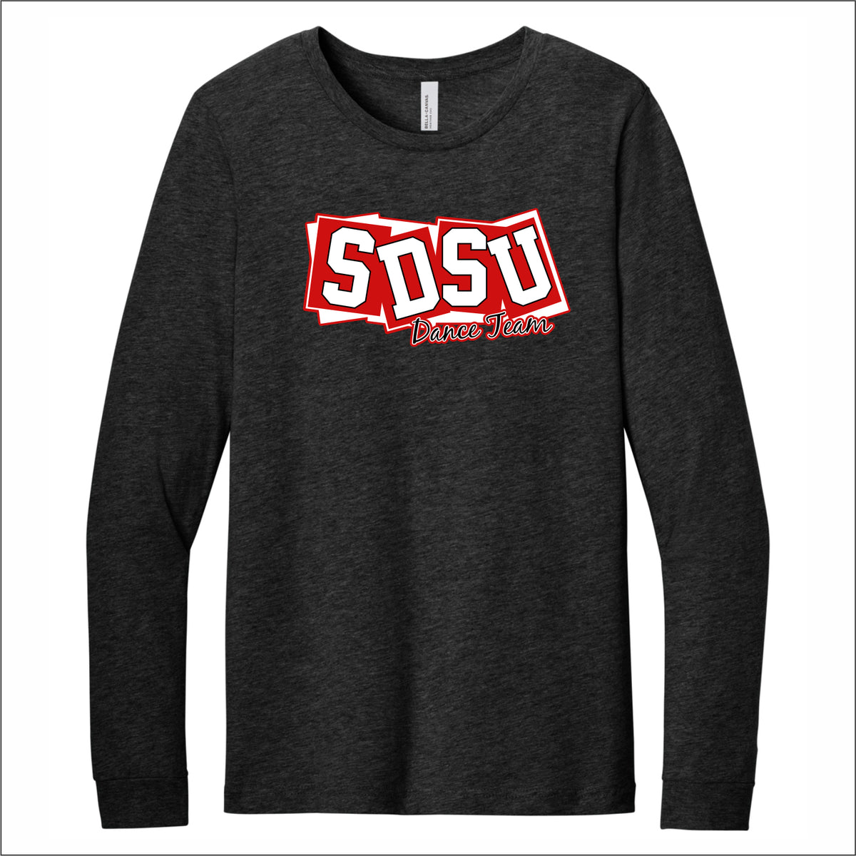 SDSU Dance Team Heathered Soft Jersey Long Sleeve - Des. C