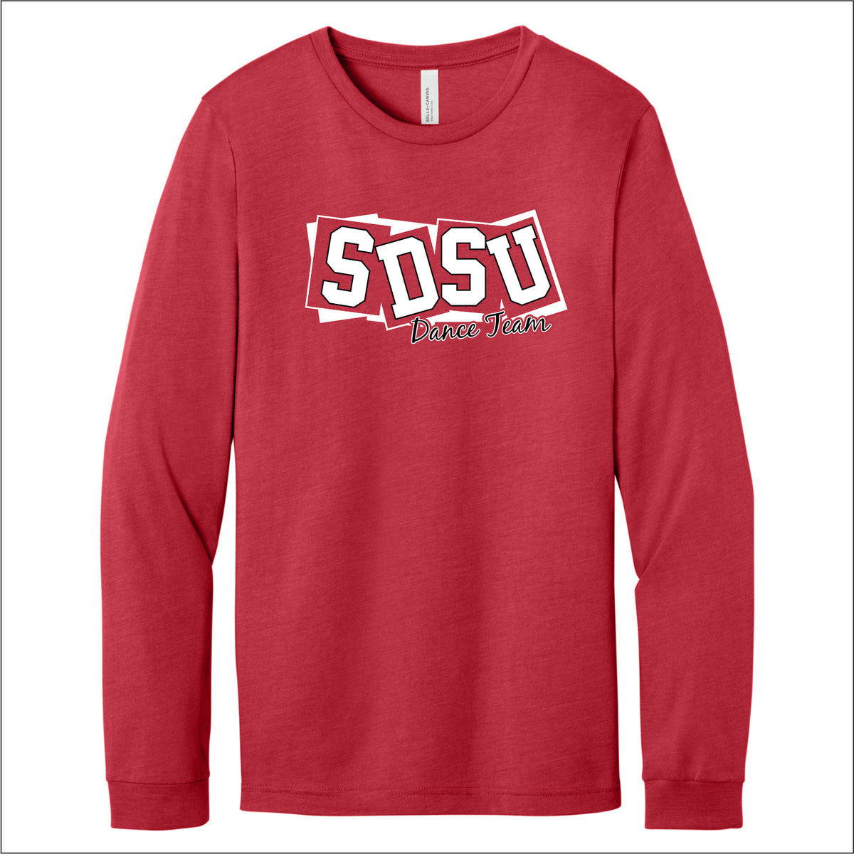 SDSU Dance Team Heathered Soft Jersey Long Sleeve - Des. C