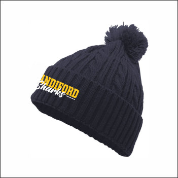 Standiford Elementary Cable Knit Pom-Pom Beanie