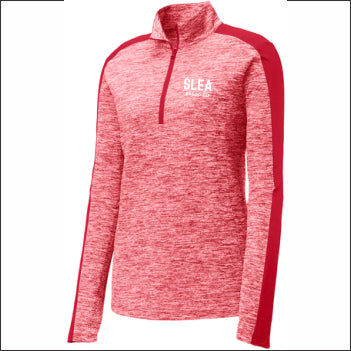 SLEA Ladies Electric Heather Colorblock 1/4 Zip