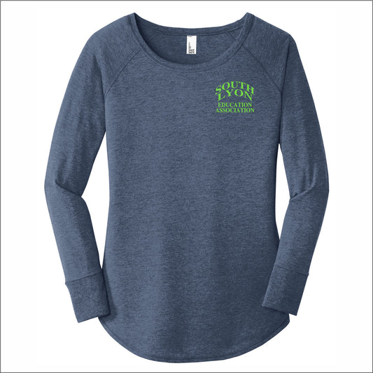 SLEA Ladies Tri-Blend Long Sleeve Tunic Tee - EMB