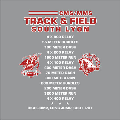 Centennial MS Track Hooded Sweatshirt