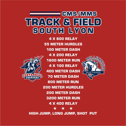 Centennial MS Track Tie-Dye T-shirt