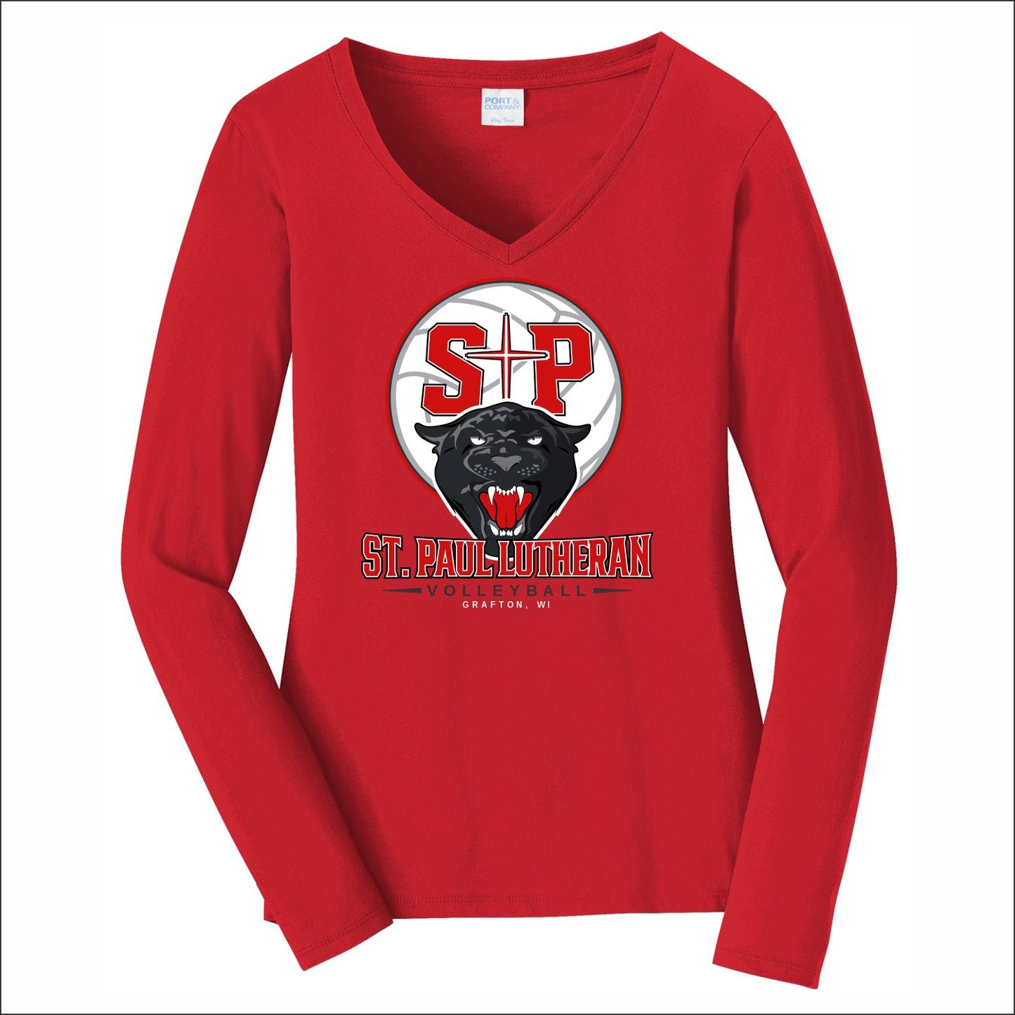 SPL Grafton Volleyball Ladies Long Sleeve Fan Favorite V-Neck Tee