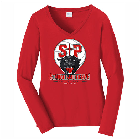 SPL Grafton Volleyball Ladies Long Sleeve Fan Favorite V-Neck Tee