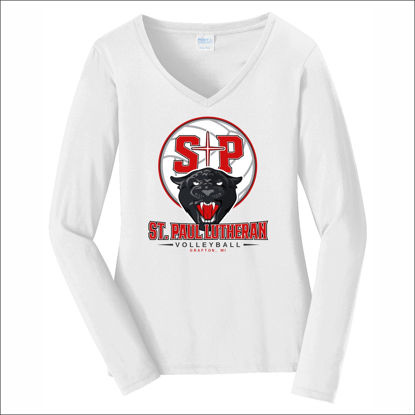 SPL Grafton Volleyball Ladies Long Sleeve Fan Favorite V-Neck Tee