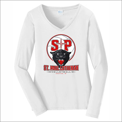 SPL Grafton Volleyball Ladies Long Sleeve Fan Favorite V-Neck Tee