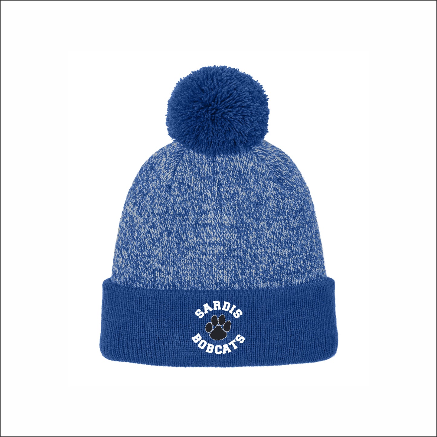 Sardis Enrichment Halftime Heather Pom Beanie
