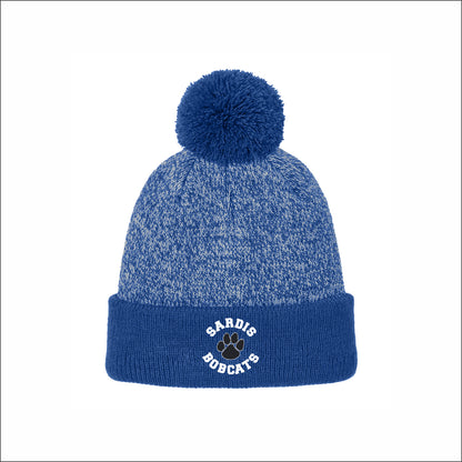 Sardis Enrichment Halftime Heather Pom Beanie