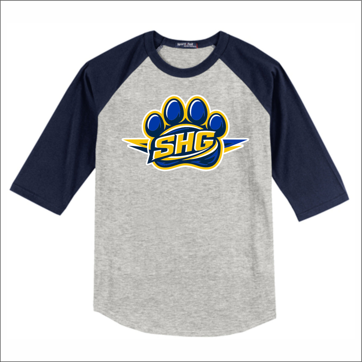 Shepherd Glen Elementary 3/4 Sleeve Baseball T-shirt - Des. B
