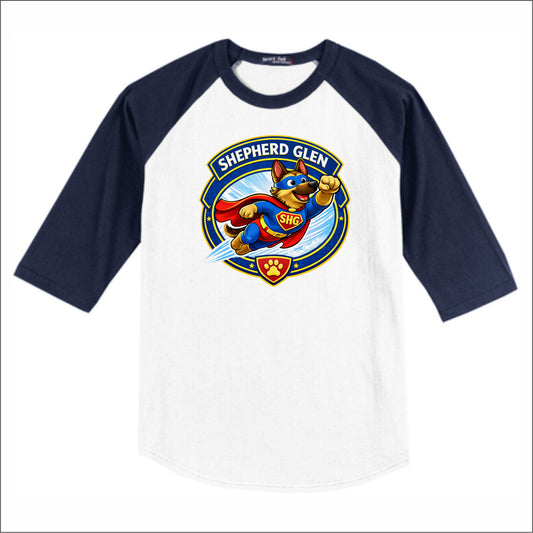 Shepherd Glen Elementary 3/4 Sleeve Baseball T-shirt - Des. A