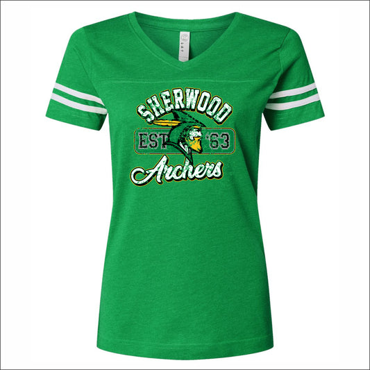 Sherwood Elementary Ladies Vintage Football Tee