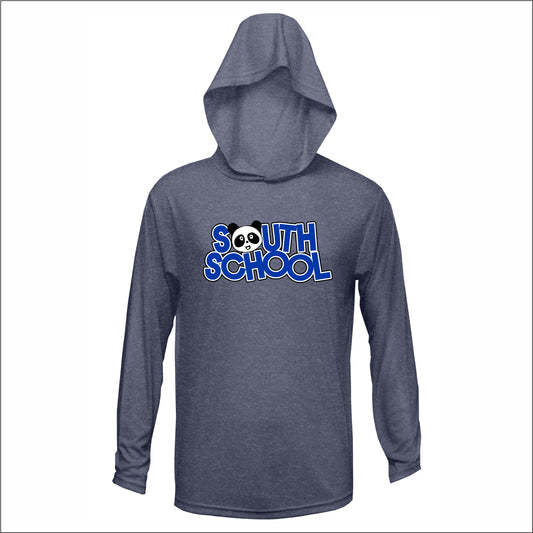 South School Staff Performance Hooded Long Sleeve Tee