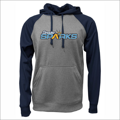 Streator Sparks Performance Raglan Colorblock Hoodie