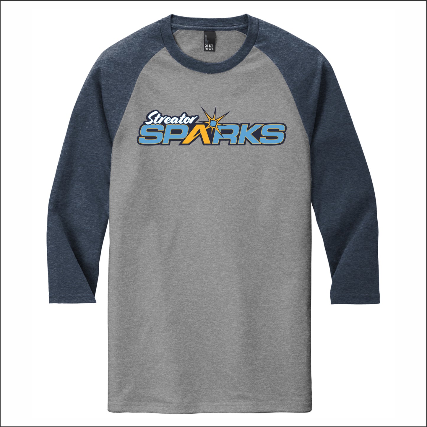 Streator Sparks Tri-Blend 3/4 Sleeve Raglan Tee