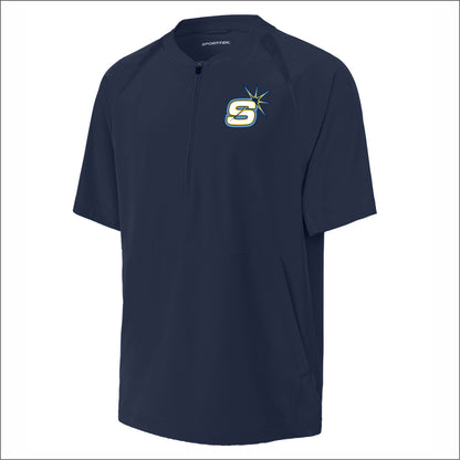 Streator Sparks Repeat 1/2-Zip Short Sleeve Jacket