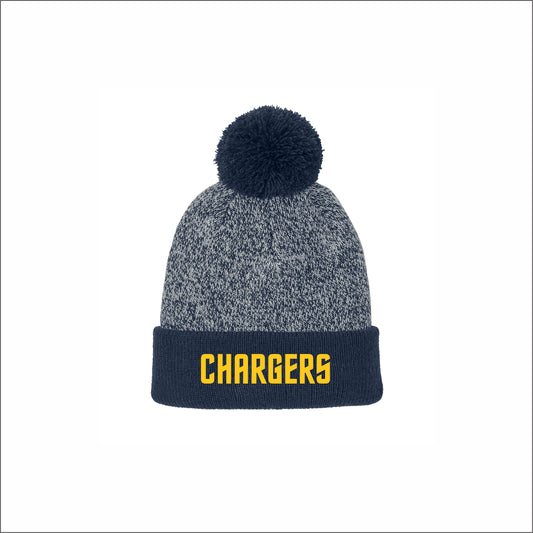 Springfield Elementary Halftime Heather Pom Beanie