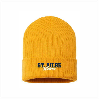 St. Ailbe School Sustainable Rib Knit Stocking Cap