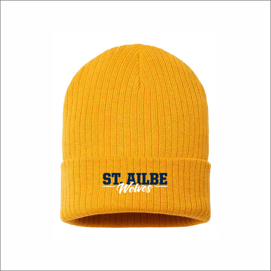 St. Ailbe School Sustainable Rib Knit Stocking Cap