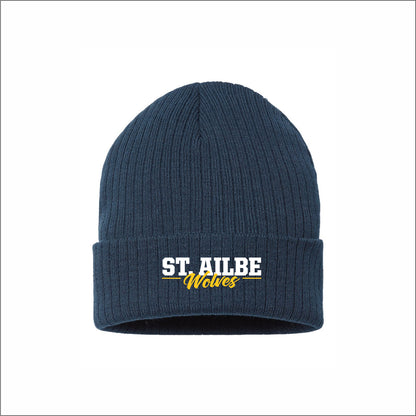St. Ailbe School Sustainable Rib Knit Stocking Cap