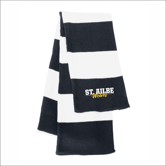 St. Ailbe School Rugby-Striped Knit Scarf