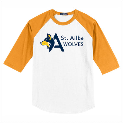 St. Ailbe School 3/4 Sleeve Baseball T-shirt