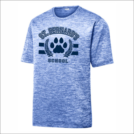 St. Bernard's School Electric Heather Performance Tee - Des. A