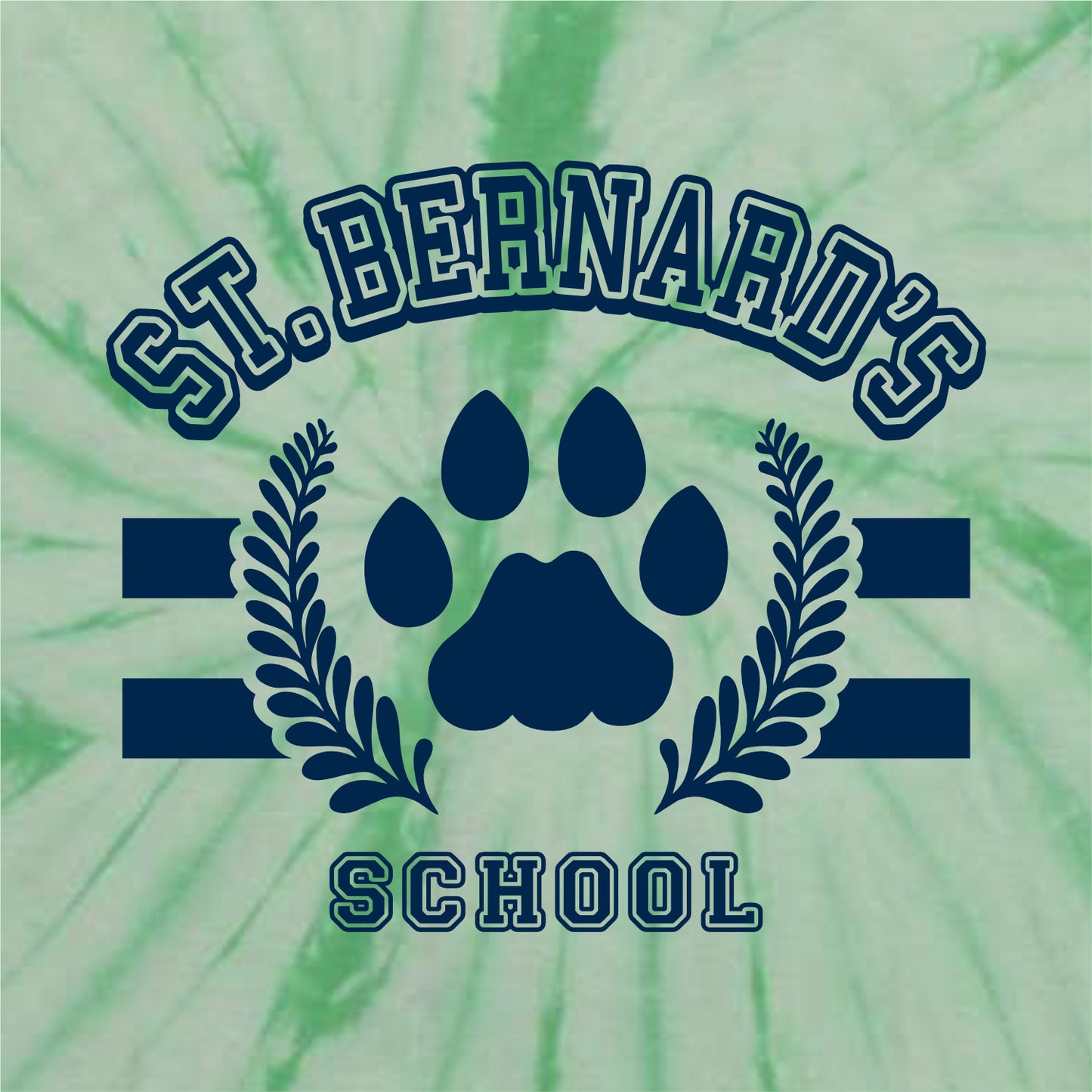 St. Bernard's School Tie-Dye T-shirt - Des. A