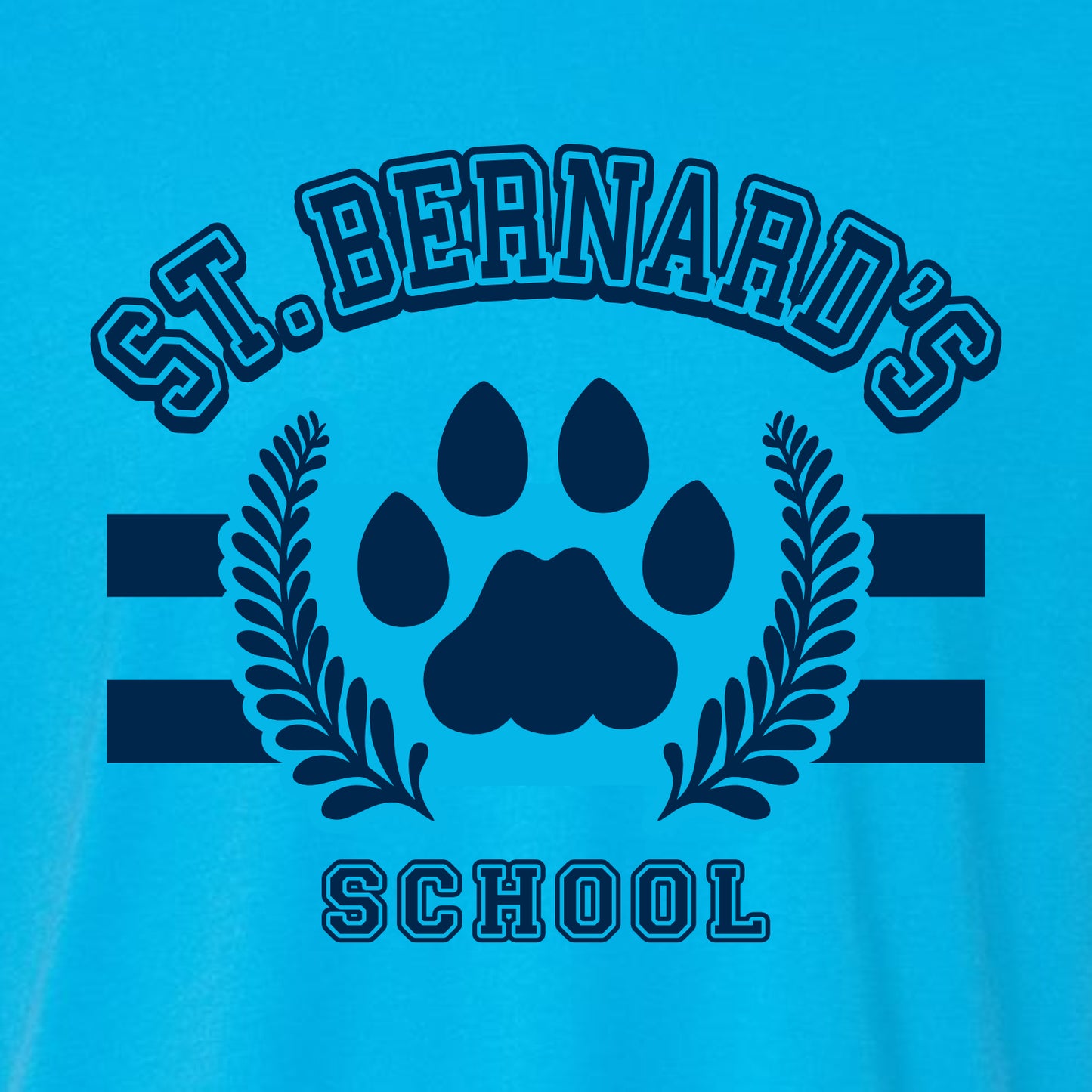 St. Bernard's School Heathered Soft Jersey T-shirt - Des. A
