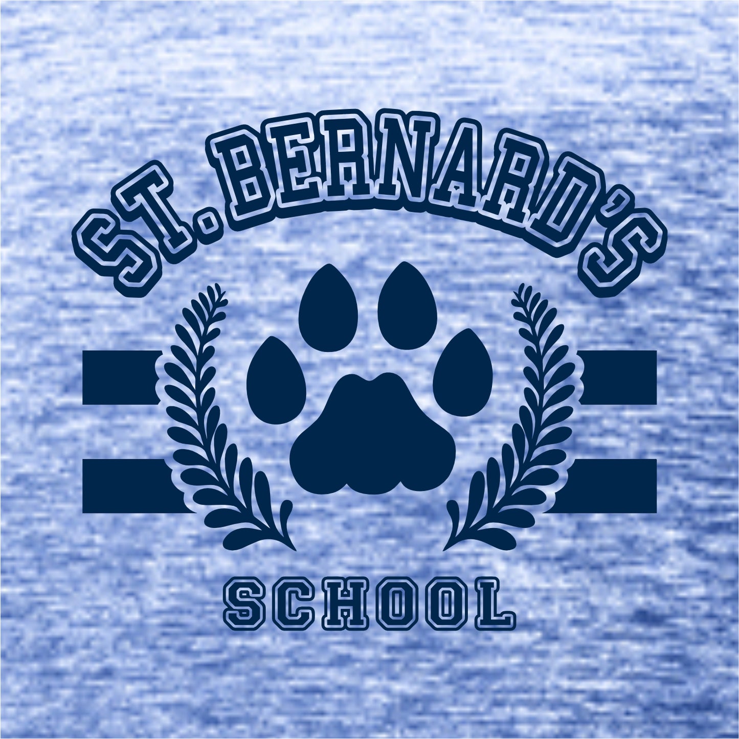 St. Bernard's School Electric Heather Performance Tee - Des. A
