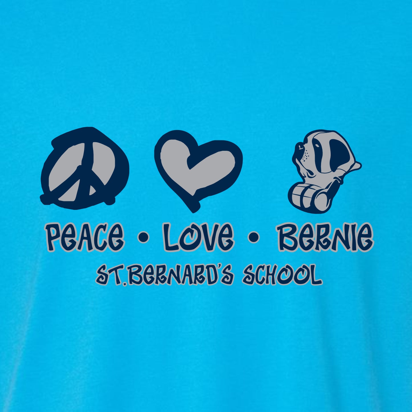 St. Bernard's School Heathered Soft Jersey T-shirt - Des. B