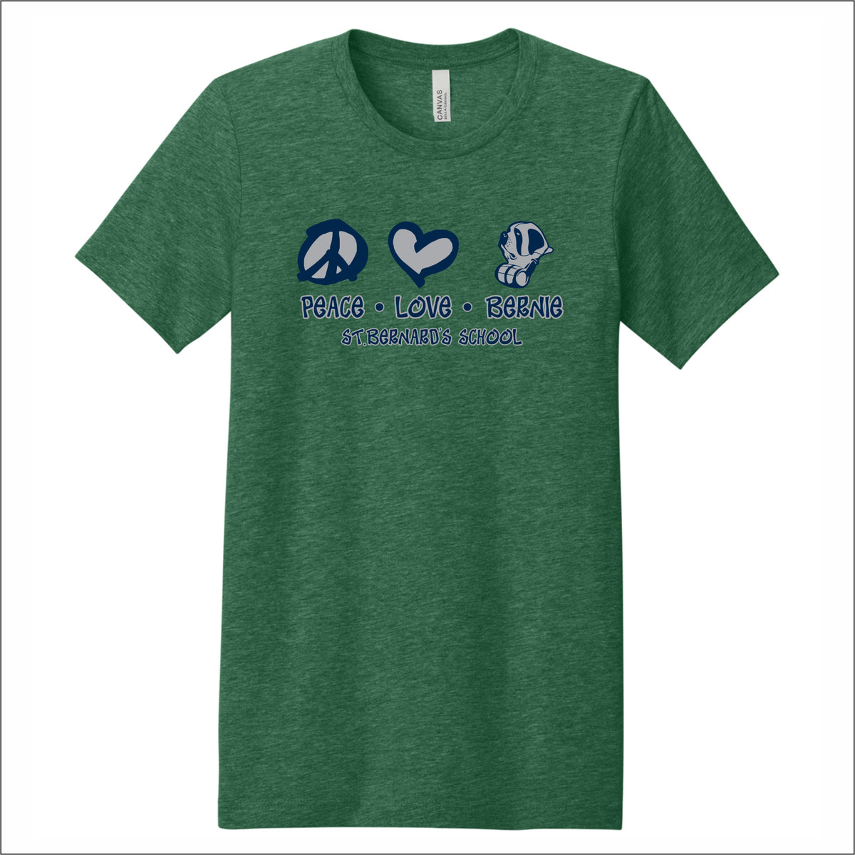 St. Bernard's School Heathered Soft Jersey T-shirt - Des. B