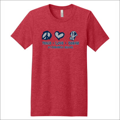 St. Bernard's School Heathered Soft Jersey T-shirt - Des. B