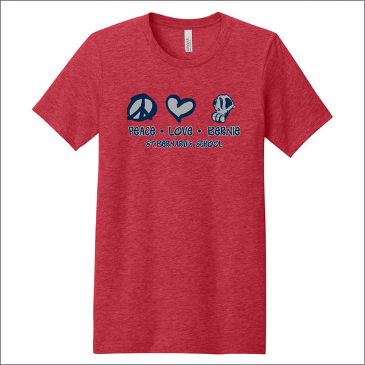 St. Bernard's School Heathered Soft Jersey T-shirt - Des. B