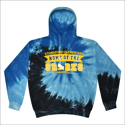 Standiford Elementary Tie-Dye Hooded Sweatshirt - Des. B