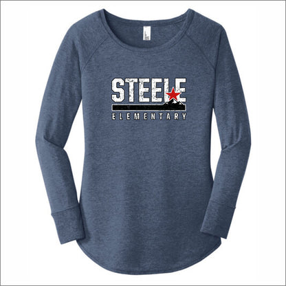 Steele Elementary Ladies Tri-Blend Long Sleeve Tunic Tee