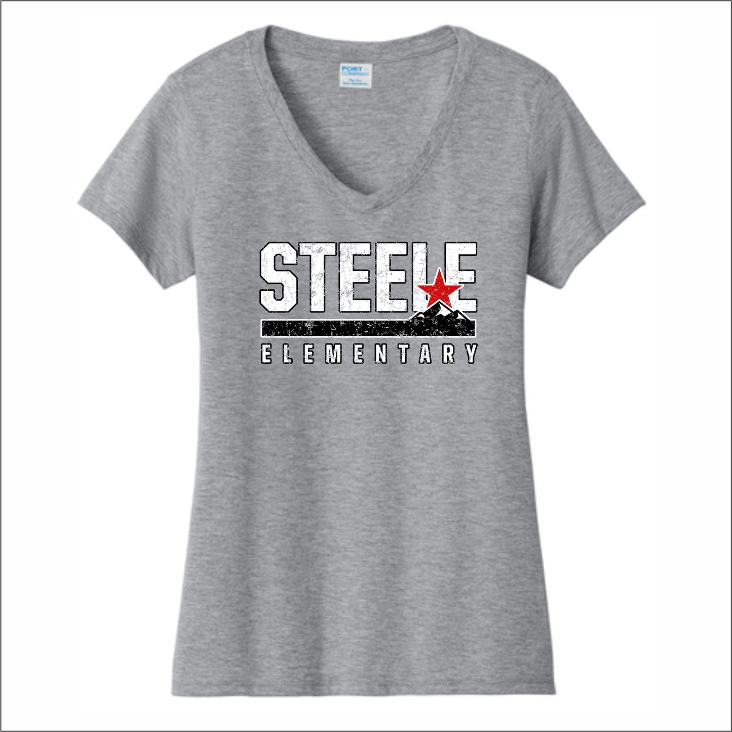 Steele Elementary Ladies Fan Favorite V-Neck Tee