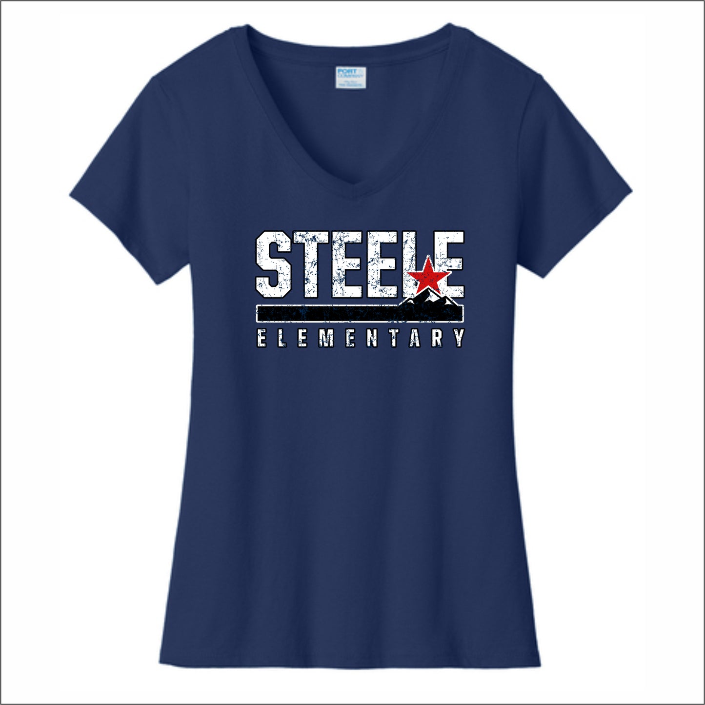 Steele Elementary Ladies Fan Favorite V-Neck Tee