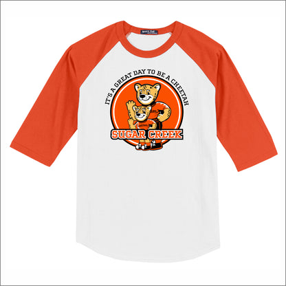 Sugar Creek Elementary 3/4 Sleeve Baseball T-shirt - Des. B