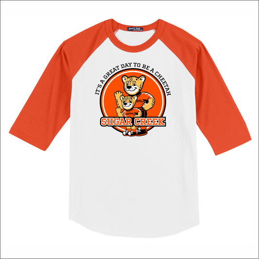 Sugar Creek Elementary 3/4 Sleeve Baseball T-shirt - Des. B